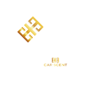 Gold logo and text on a white background